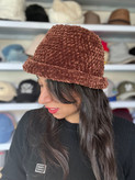 کلاه باکت دستبافت قهوهای مینیمال | Handmade Bucket Hat